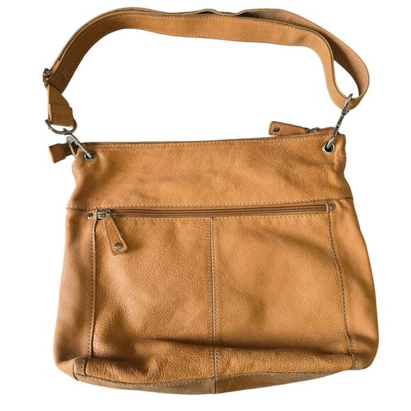 Fossil Genuine Leather Crossbody Shoulder Bag Tan Brown Boho Casual Purse - Picture 2 of 15